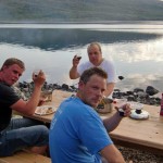 Skål grillad oxfile i fiskereportage fantastiskt fiske i miekak i fisketidning