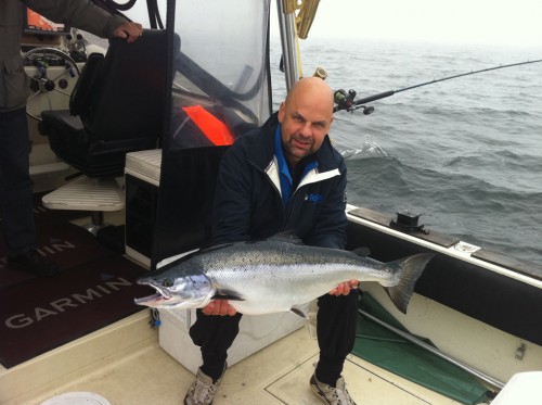 12,8 kg en lax på 12,8 kg i fiskerapport från södra östersjön i fisketidning