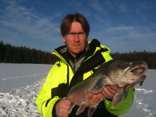 enorm röding på egentligen 6 kg i fisketidningen