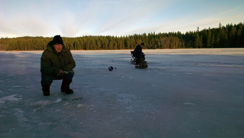 Pimpelfiske efter Röding del II fiskereportage om pimpelfiske efter röding i fisketidning