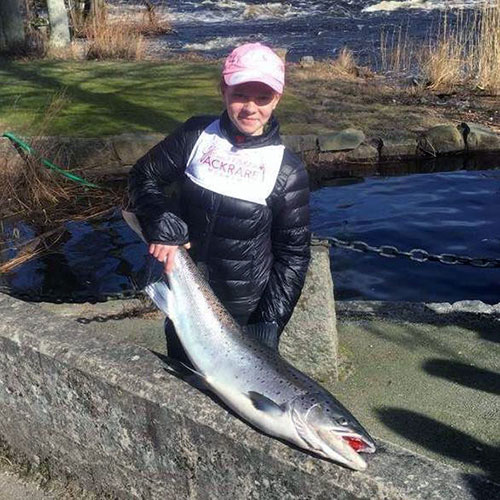 Majas första fångst och rekord för dagen 9,94 kg